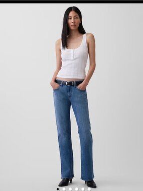 GAP Baby Boot Mid Rise Jeans Women’s 32/14R Dark Wash Stretch Bootcut 2025